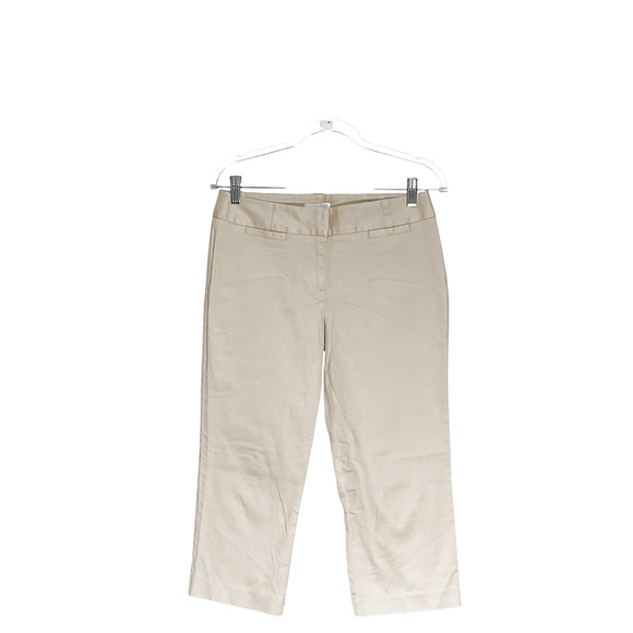 Charter Club Beige Cotton Capri Pants Size 4 Petite - Picture 1 of 4